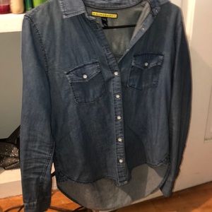 Prince and the Fox blue Jean button up